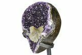 Sparkling Amethyst Geode With Metal Stand - Uruguay #368362-3